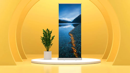 Support de bannière enroulable (33" x 85") avec impression