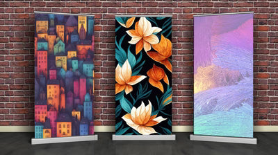 Support de bannière enroulable (33" x 85") avec impression