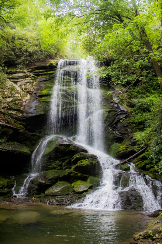 Stretched Canvas: waterfalls between green trees – Nicole King (Unsplash)