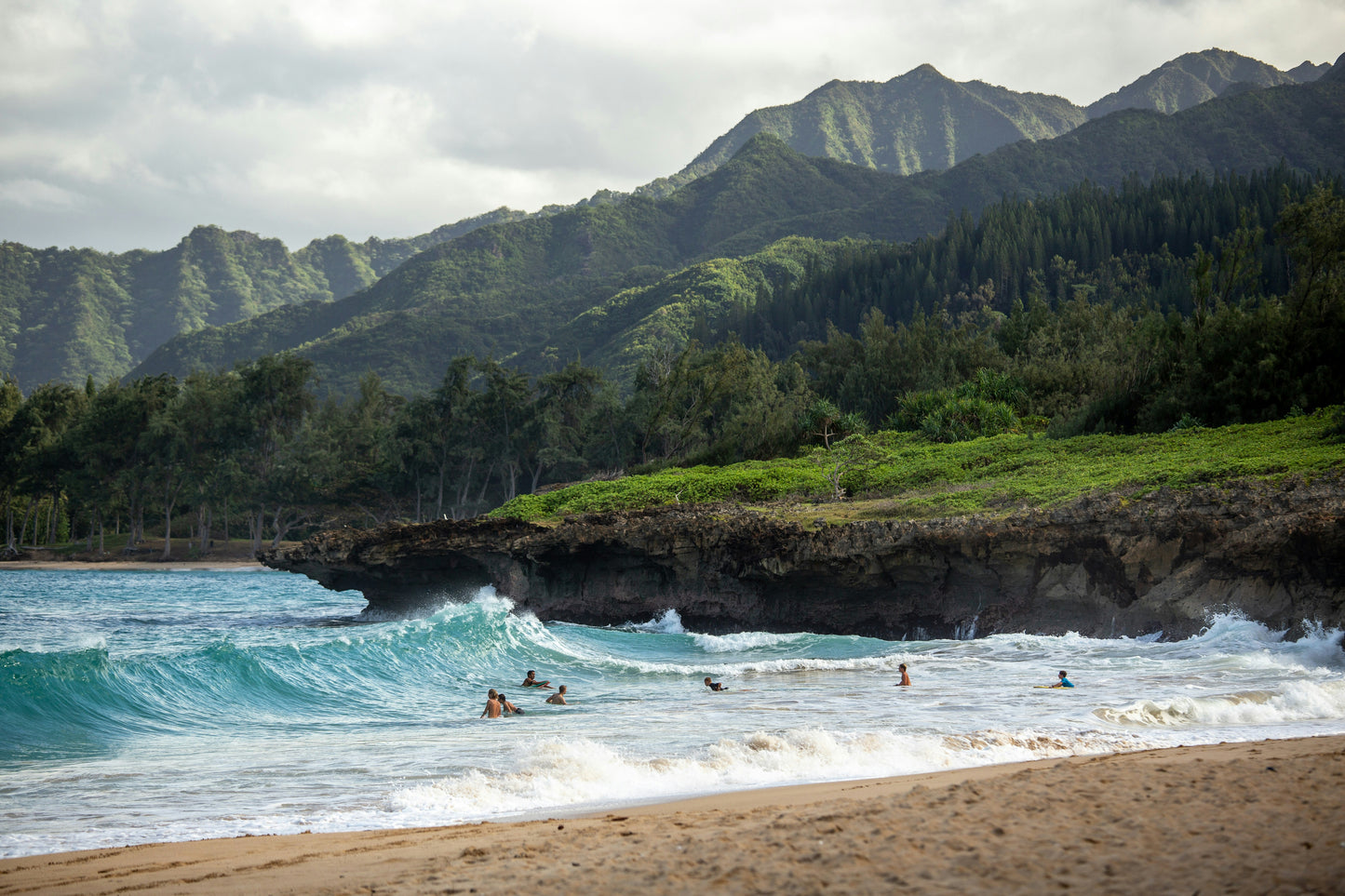 Poster: people swimming near shore with waves during daytime – Luke McKeown (Unsplash)